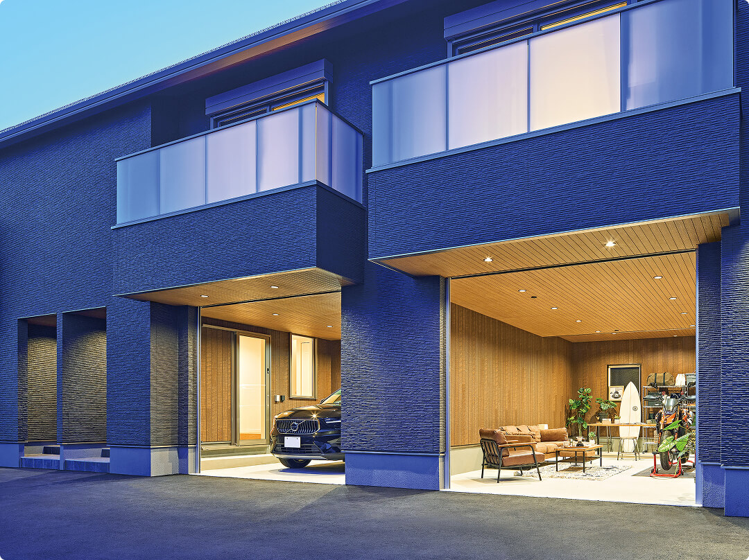 ガレージ付き賃貸住宅